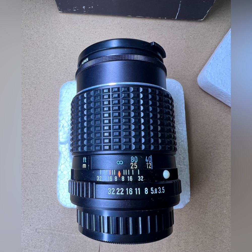 Vintage SMC Pentax-M 150mm f/3.5 Lens w/ Case and Box Excellent Condition